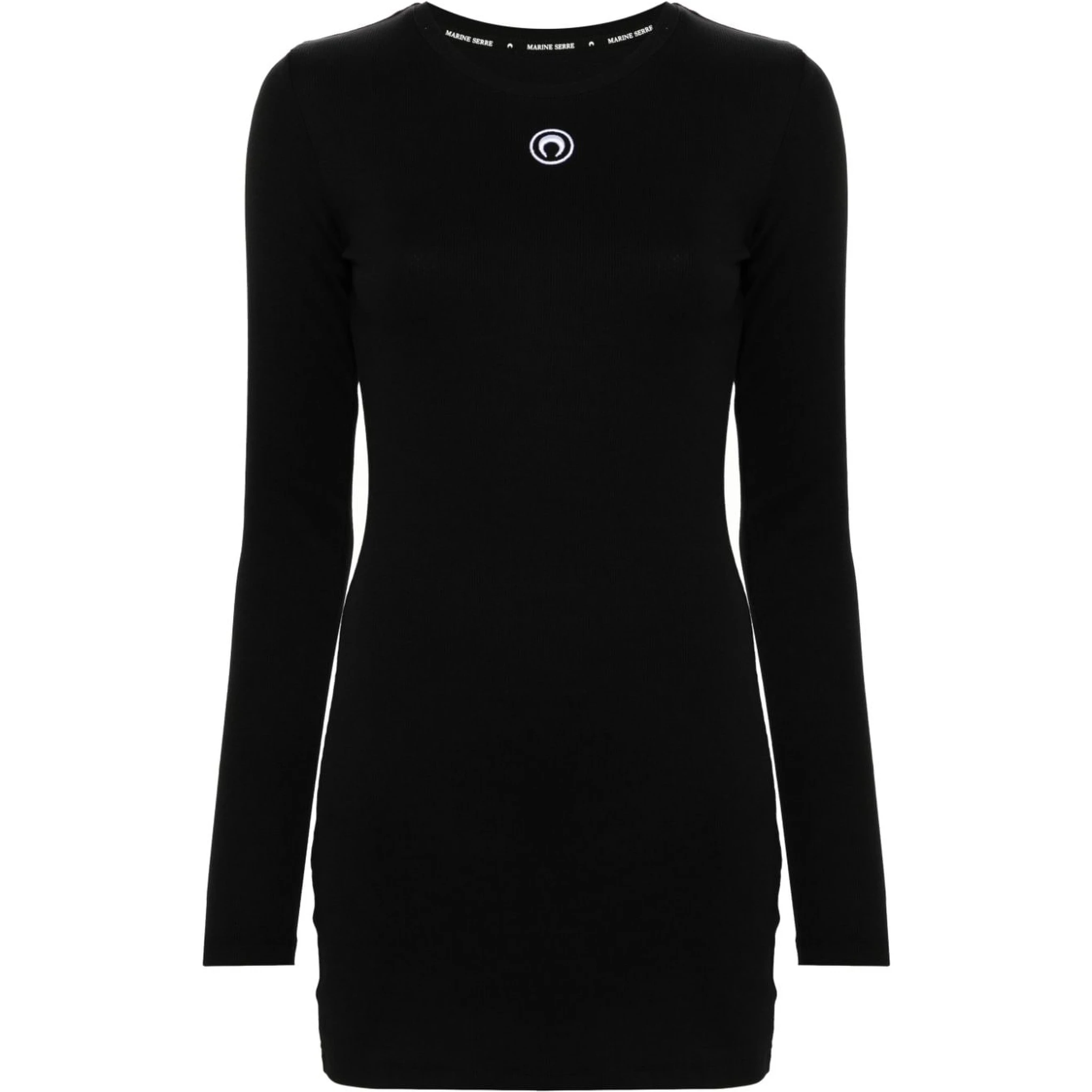 Crescent Moon-embroidered mini dress