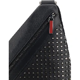 Funky Slingback Leather Backpack In Black