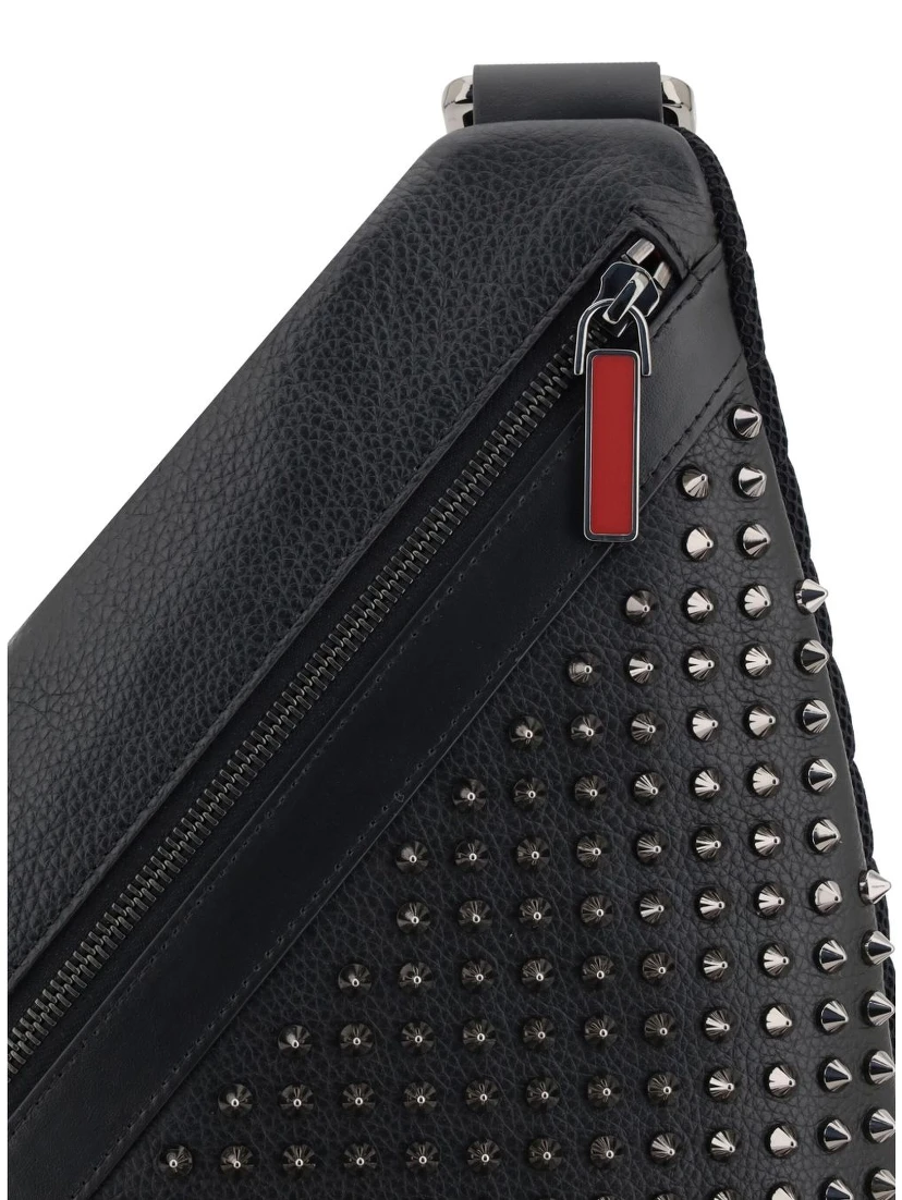 Funky Slingback Leather Backpack In Black