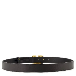 Vlogo Signature Leather Belt In Black