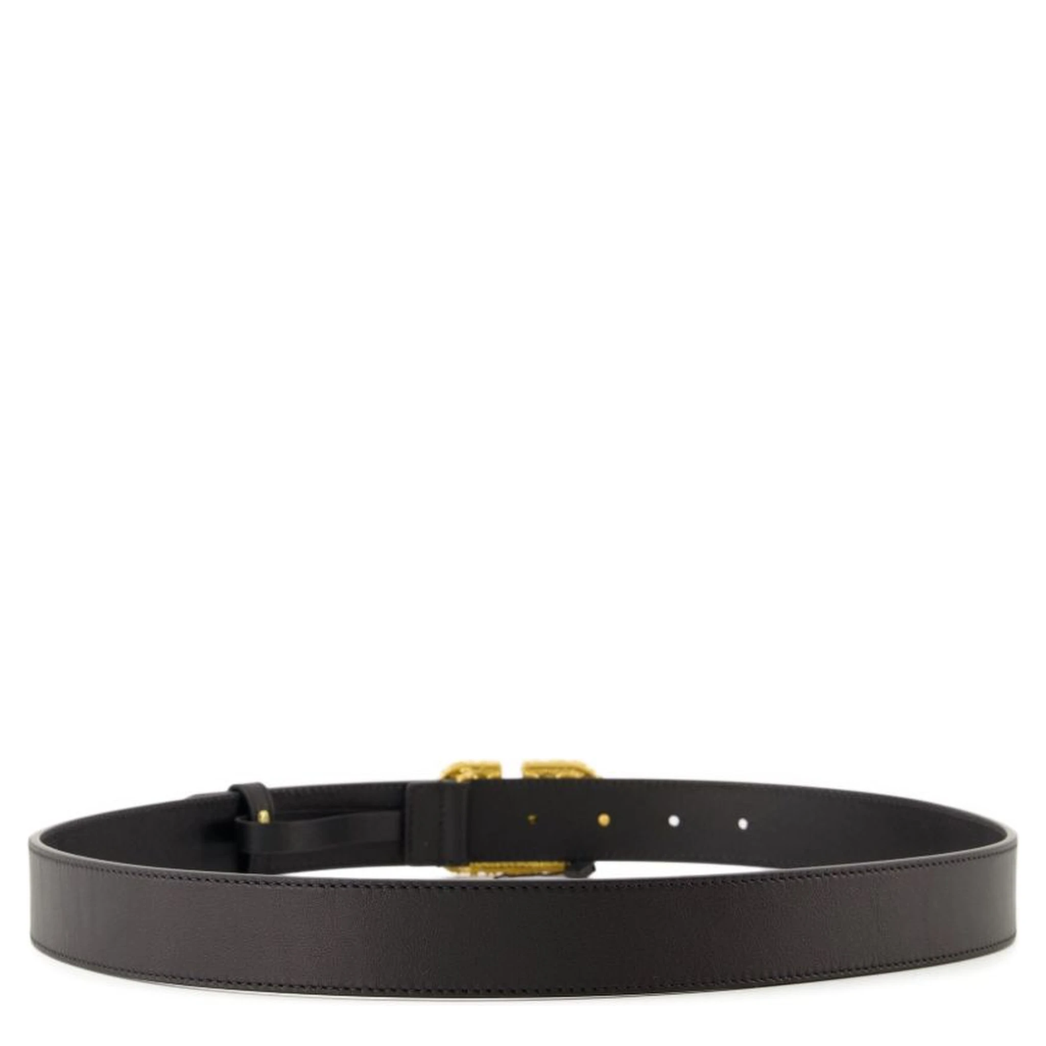 Vlogo Signature Leather Belt In Black
