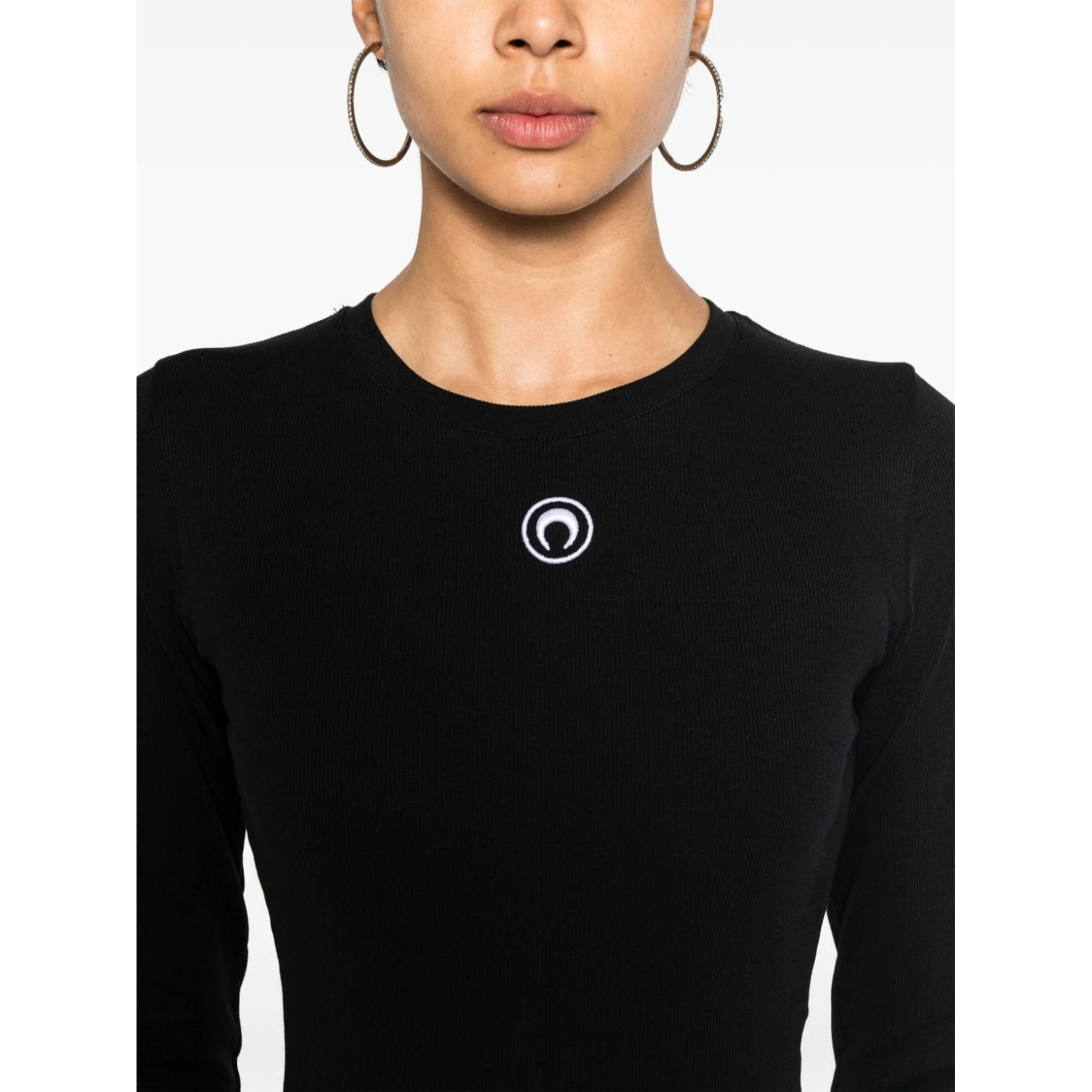 Crescent Moon-embroidered mini dress