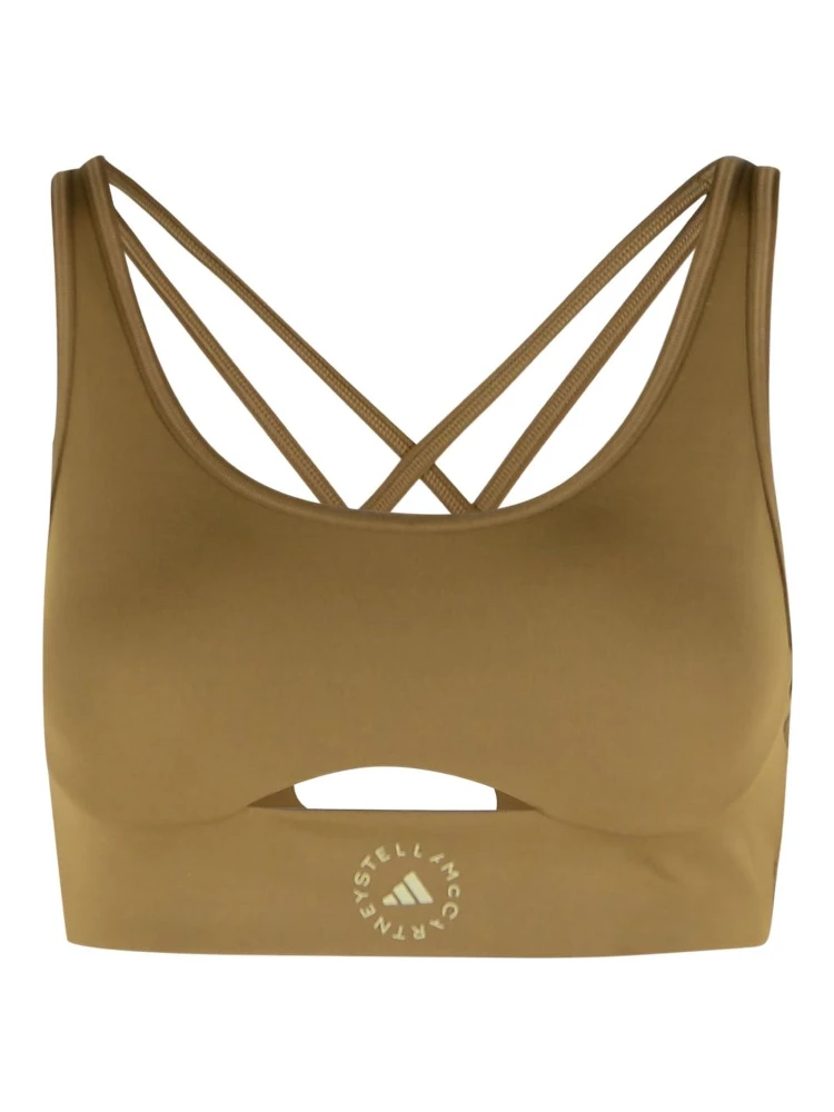 Truestrength Yoga Bra In Brown