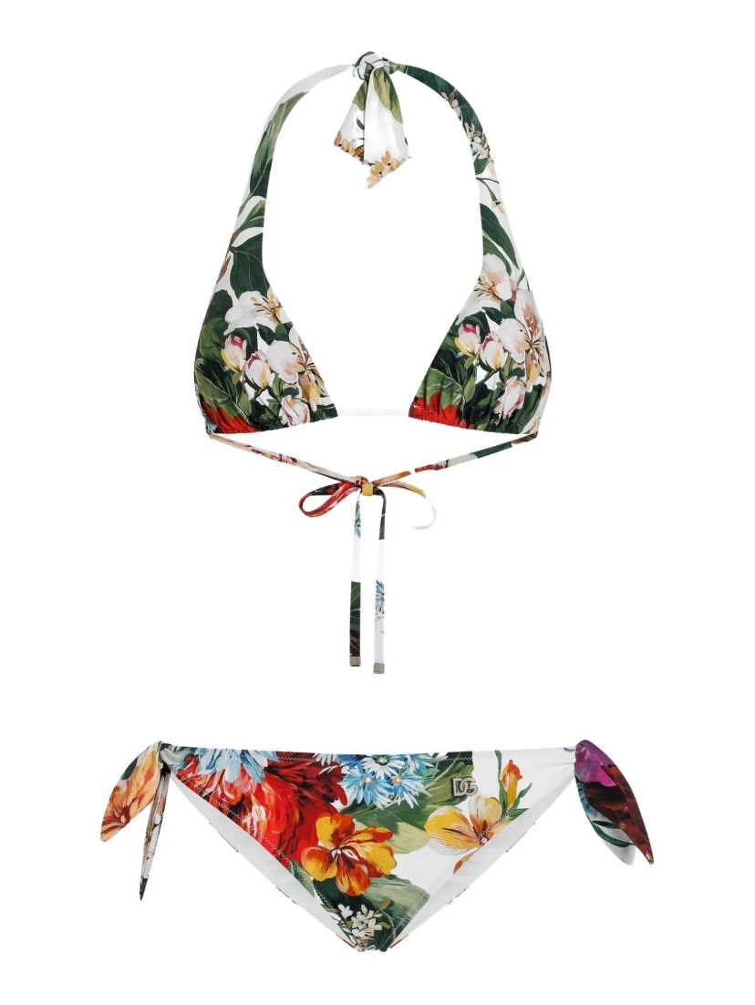 Floral Print Bikini Set Dolce E Gabbana In Multi