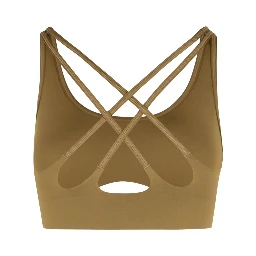 Truestrength Yoga Bra In Brown