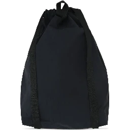 Gymsack Backpack With Adjustable Straps And Side Zipper Pocket In Black