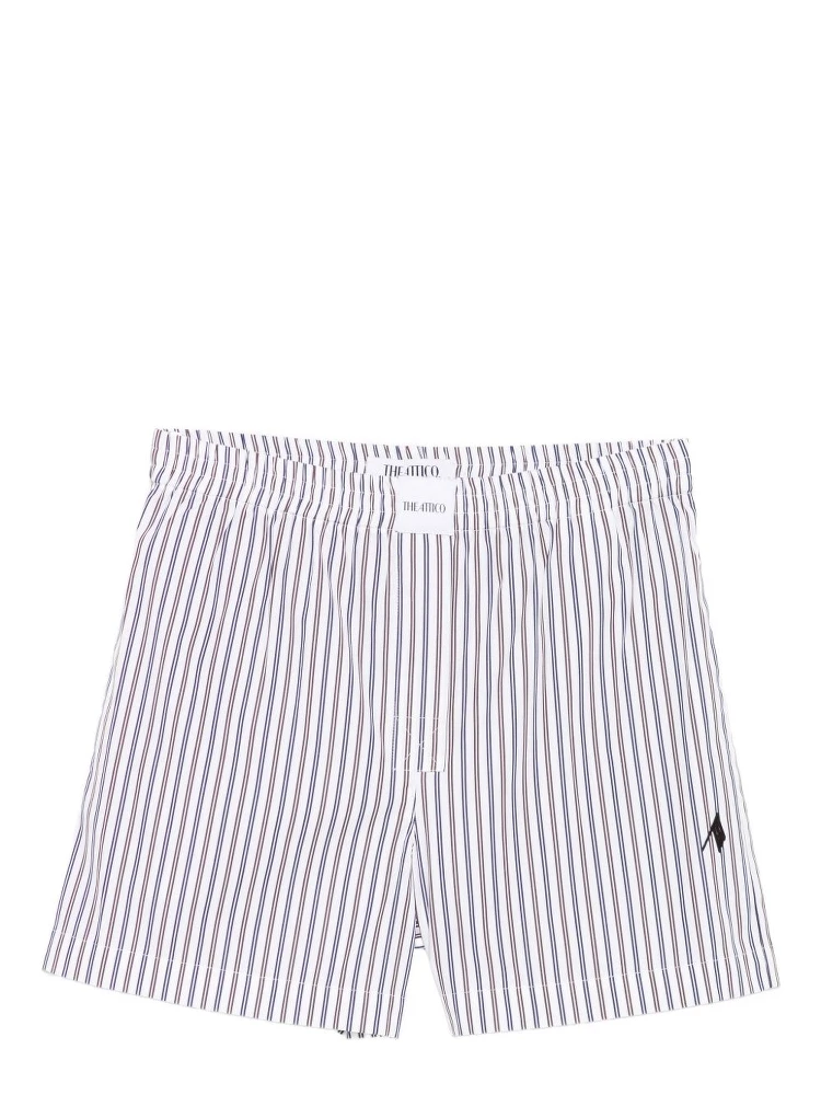 striped cotton shorts