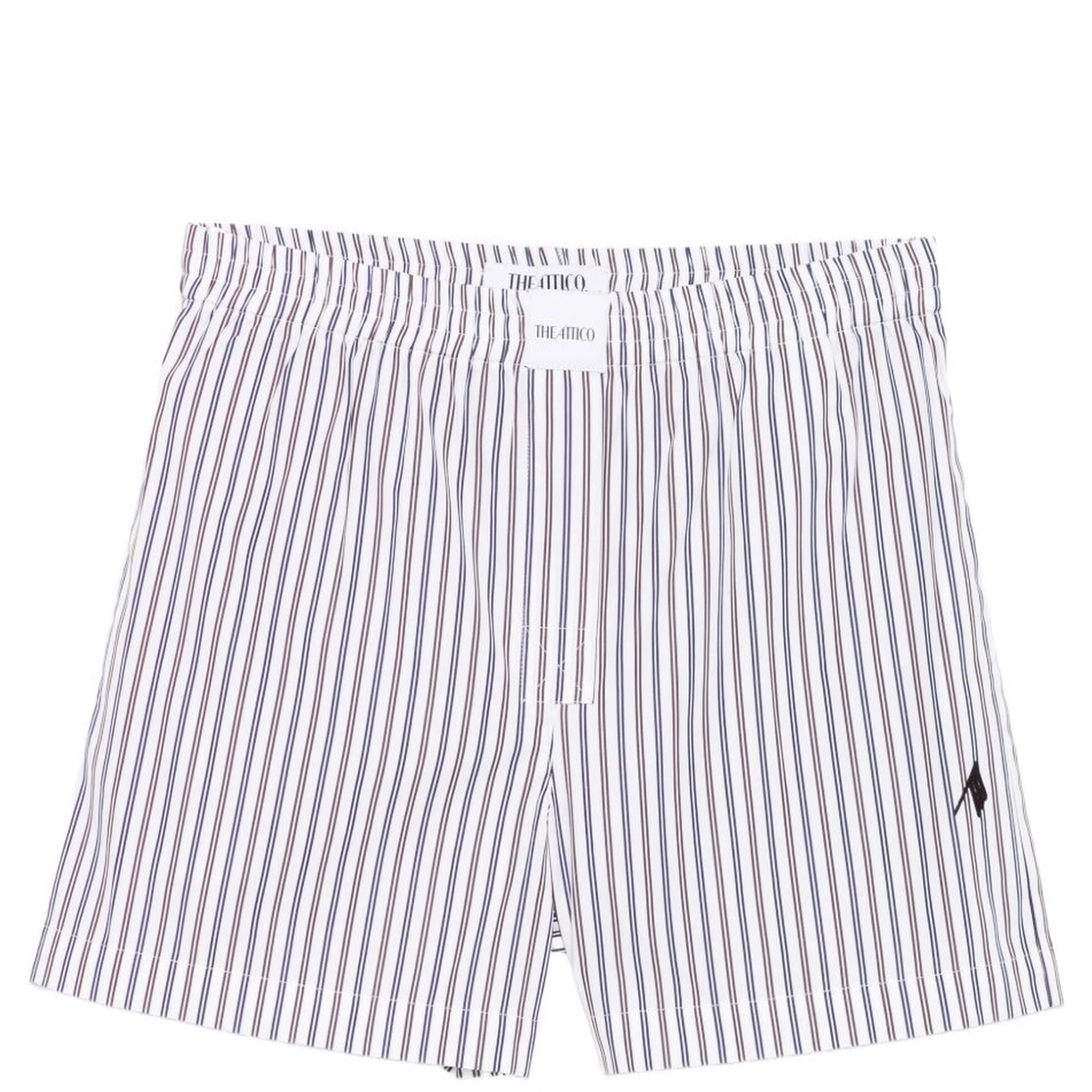 striped cotton shorts