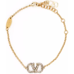 Vlogo Signature Strass Bracelet In Gold