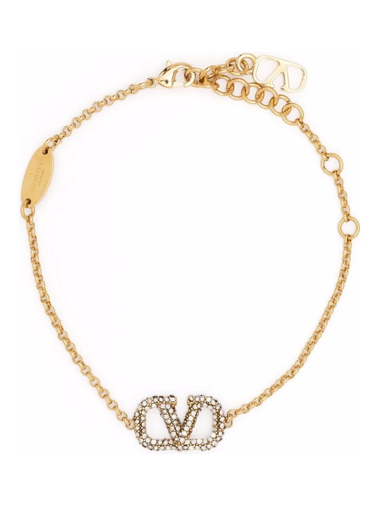Vlogo Signature Strass Bracelet In Gold