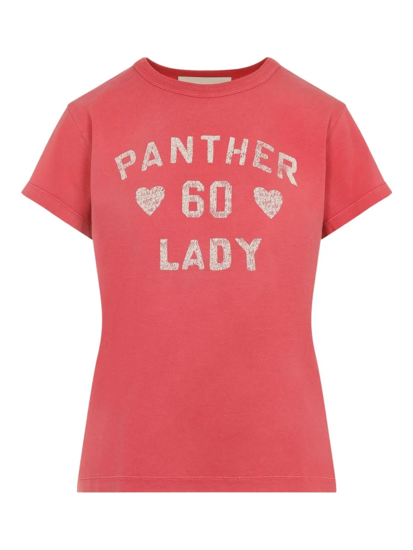 Paris Graphic Print Crew Neck T-shirt In Red