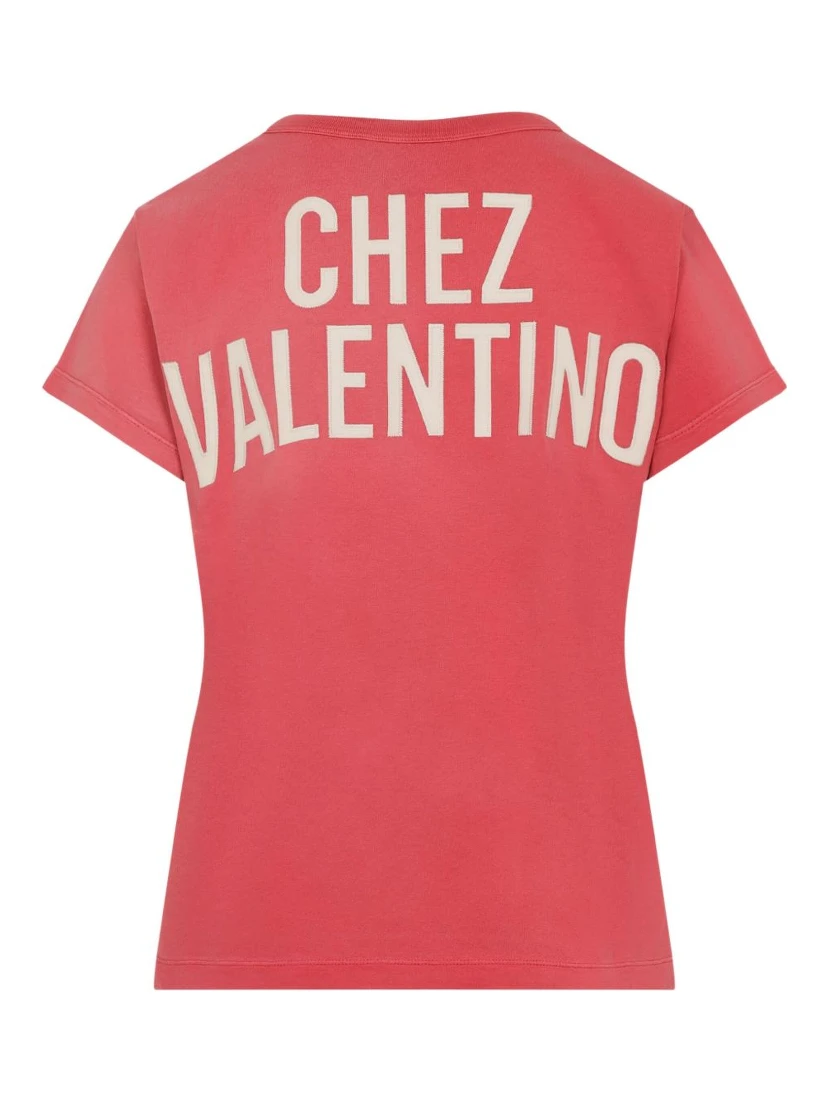 Paris Graphic Print Crew Neck T-shirt In Red