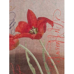 Floral-print Silk Scarf In Neutral