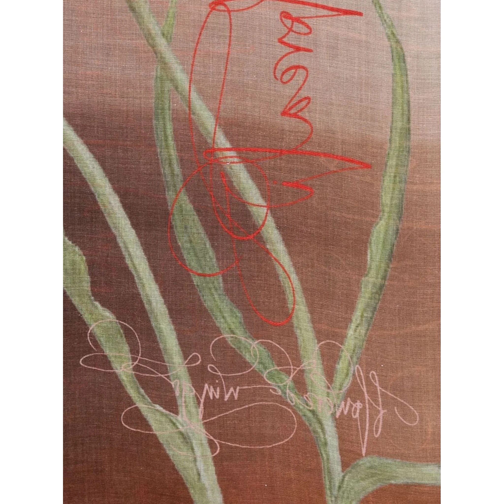 Floral-print Silk Scarf In Neutral