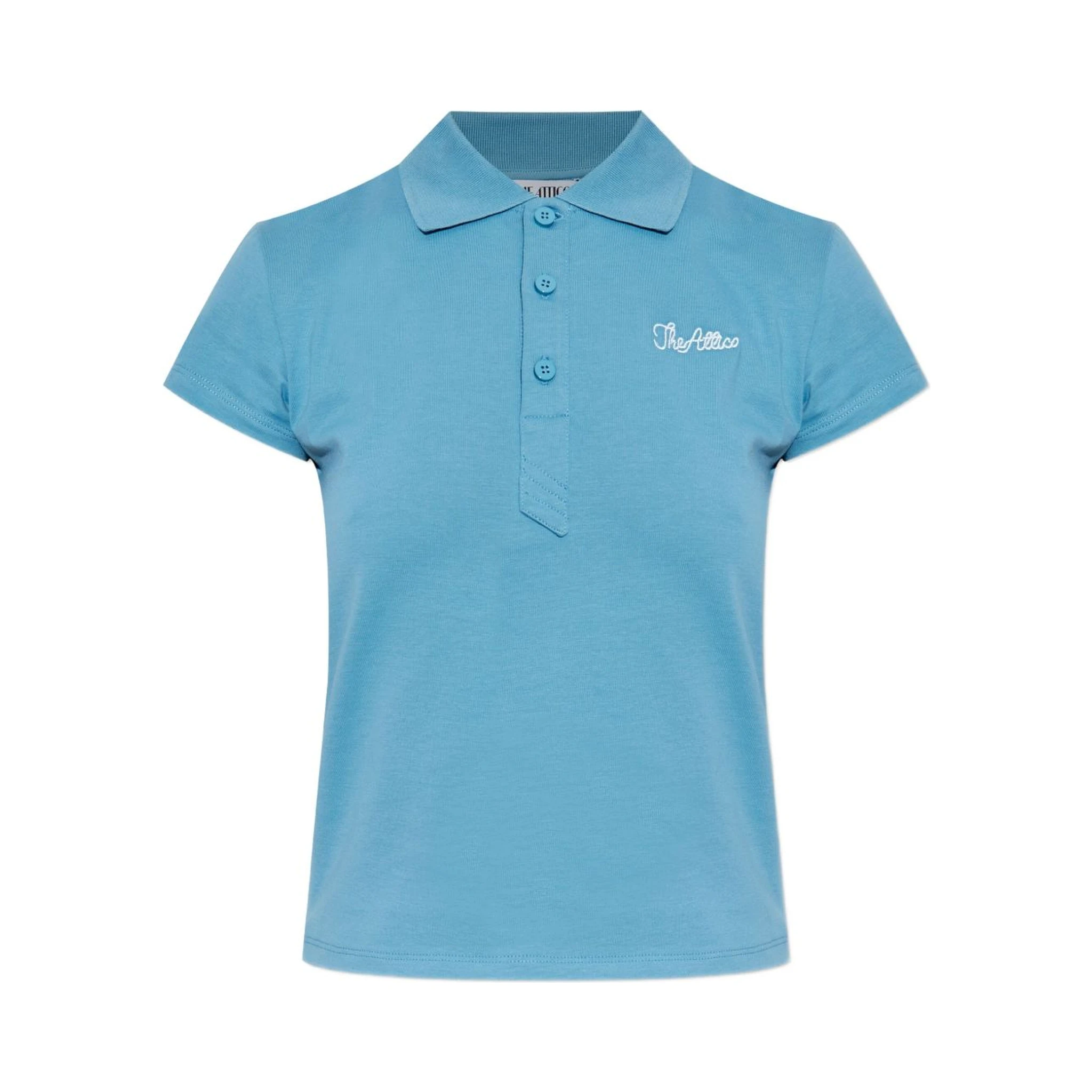 The Attico embroidered cotton polo shirt