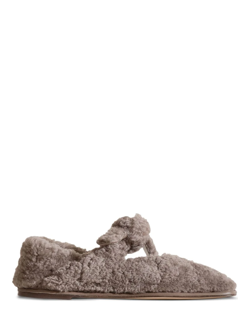 Hereu shearling ballet flats
