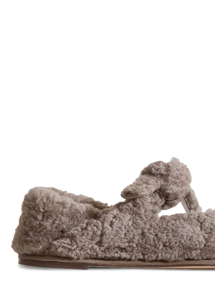 Hereu shearling ballet flats