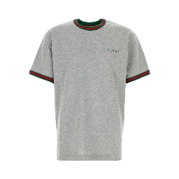 ribbed-trim cotton T-shirt