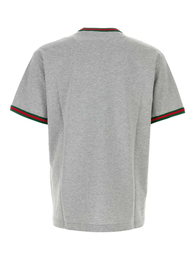 ribbed-trim cotton T-shirt alternative
