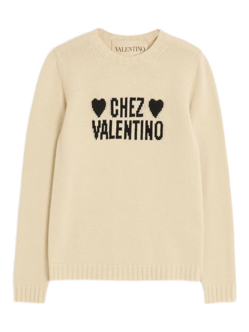 heart-embellished sweater