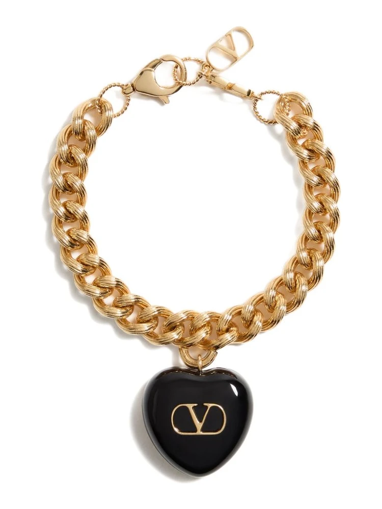 Valentino Garavani gold-tone chain bracelet with heart charm