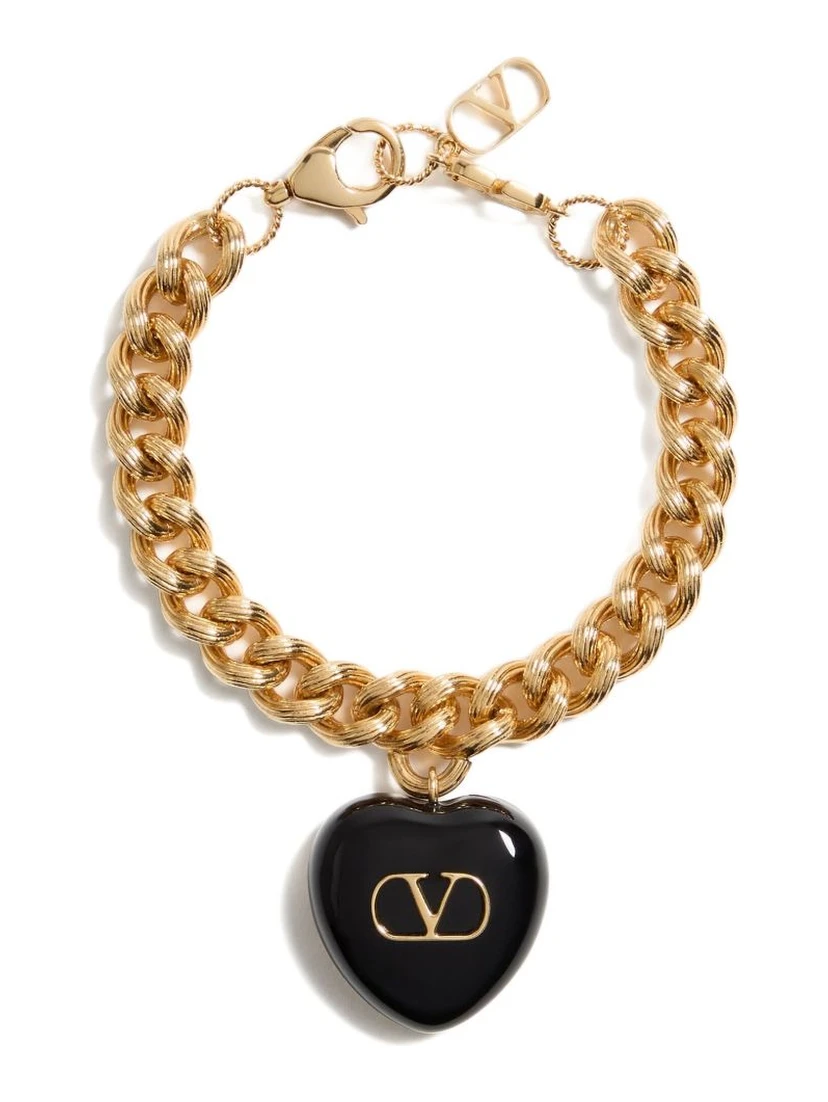 Valentino Garavani gold-tone chain bracelet with heart charm