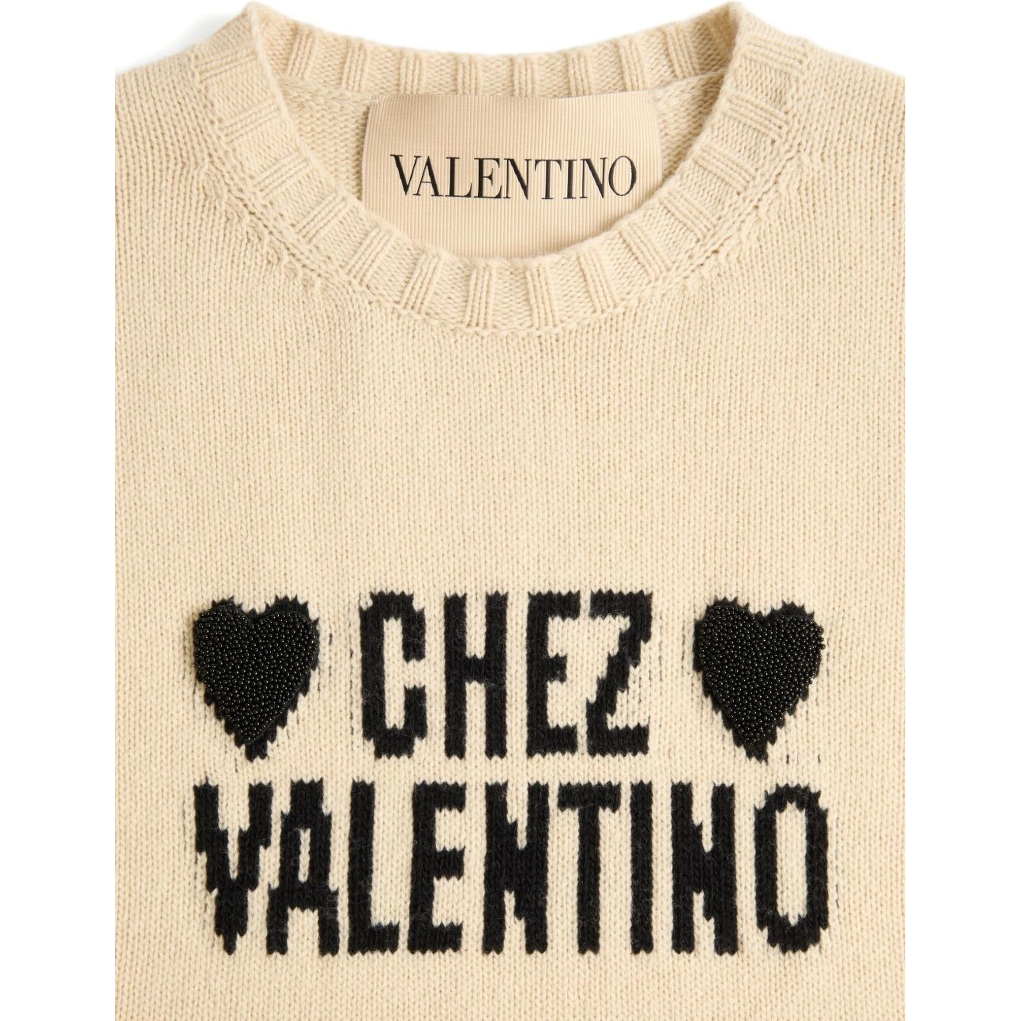 heart-embellished sweater