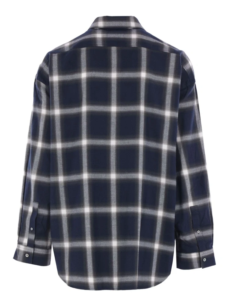 Checked Pattern Button-down Shirt In Black alternative