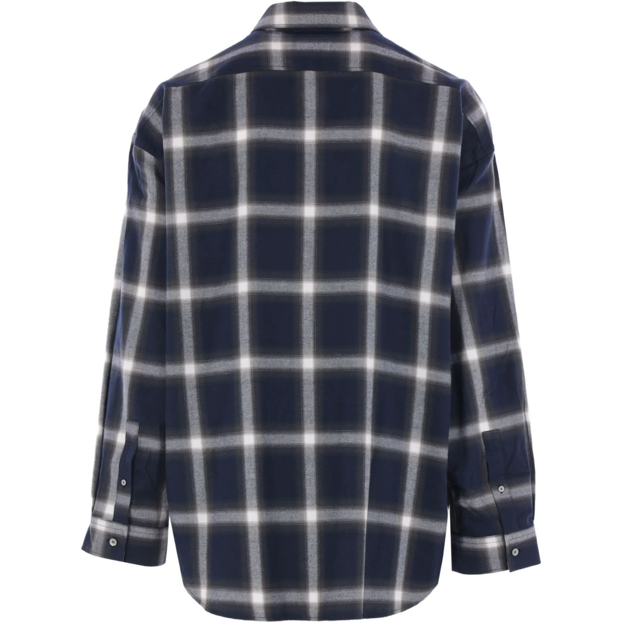 Checked Pattern Button-down Shirt In Black