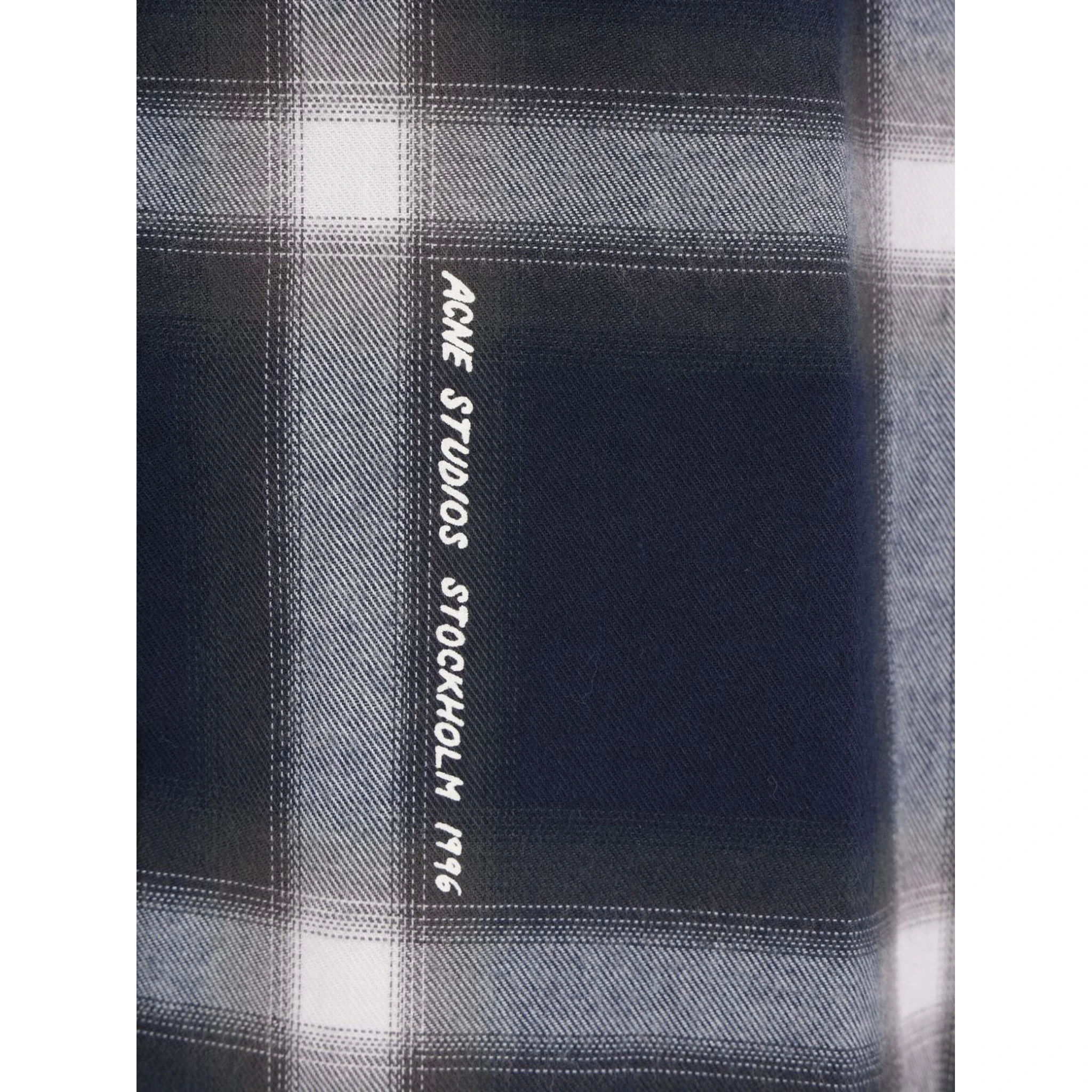 Checked Pattern Button-down Shirt In Black