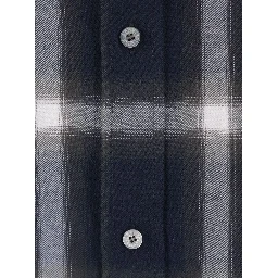 Checked Pattern Button-down Shirt In Black