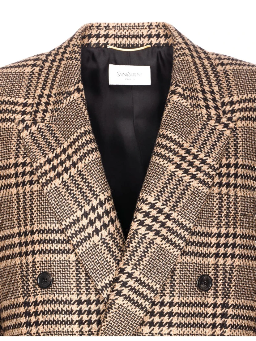 Saint Laurent double-breasted check blazer