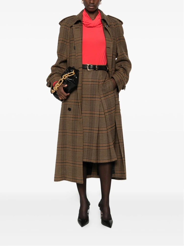 pleated plaid midi skirt alternative