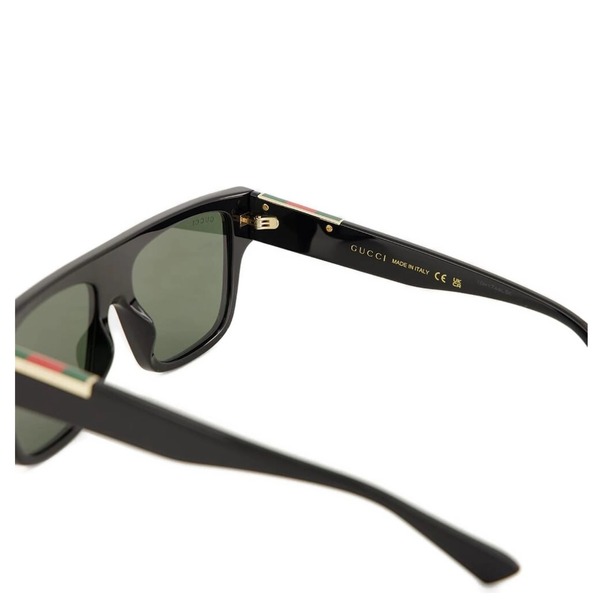Acetate Frame Dark Lens Rectangular Sunglasses In Black