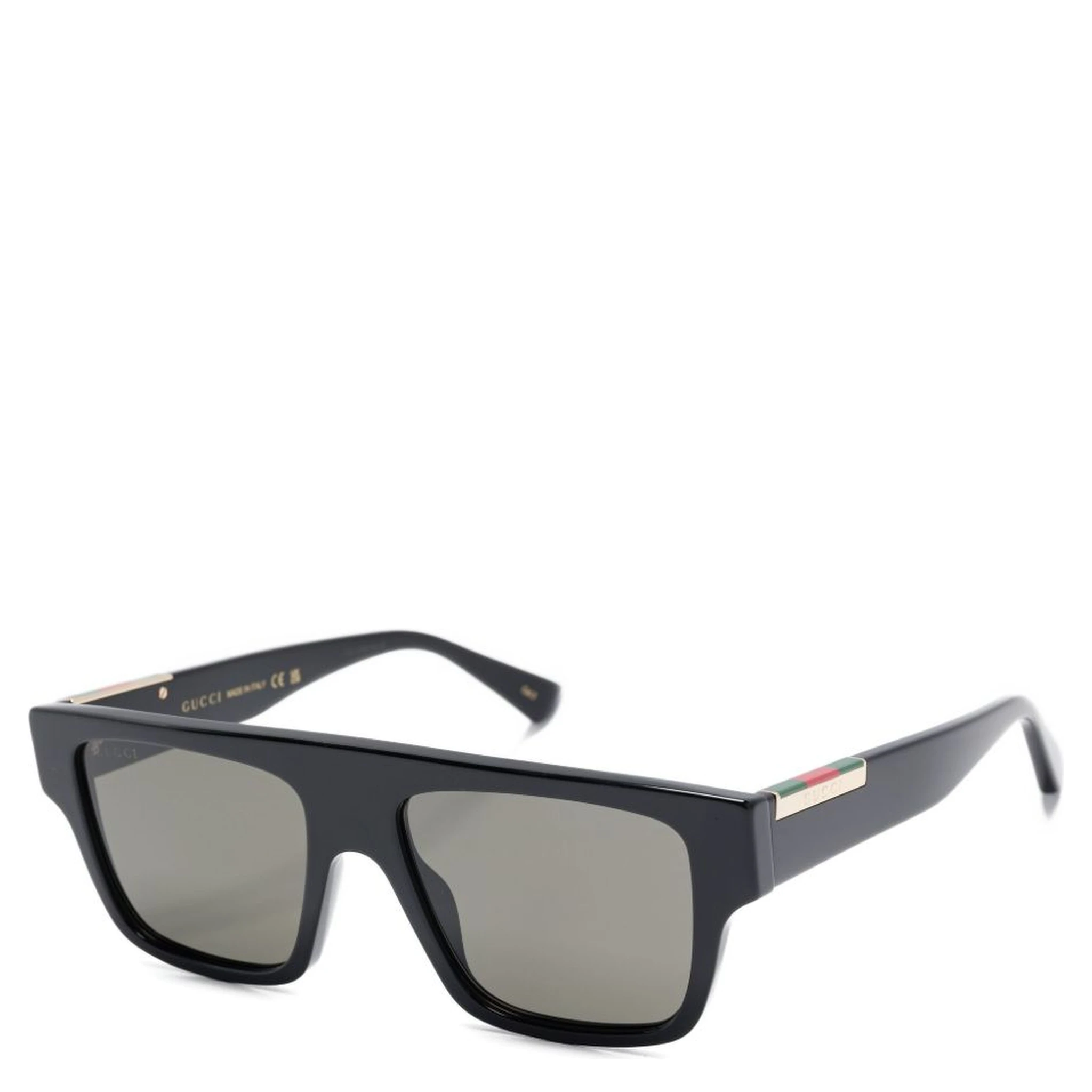 Acetate Frame Dark Lens Rectangular Sunglasses In Black