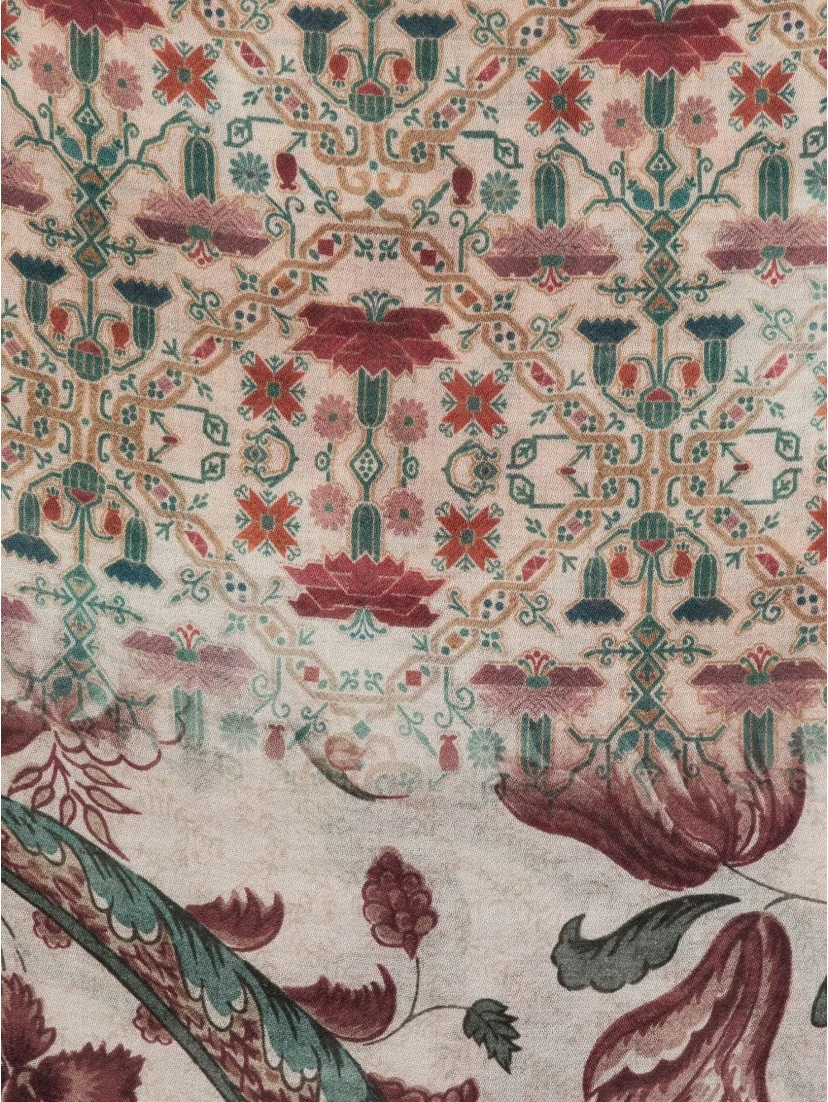 Paisley-floral Print Scarf In Multi