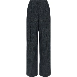 Fendi Women Cotton Wide-leg Trousers In Multi