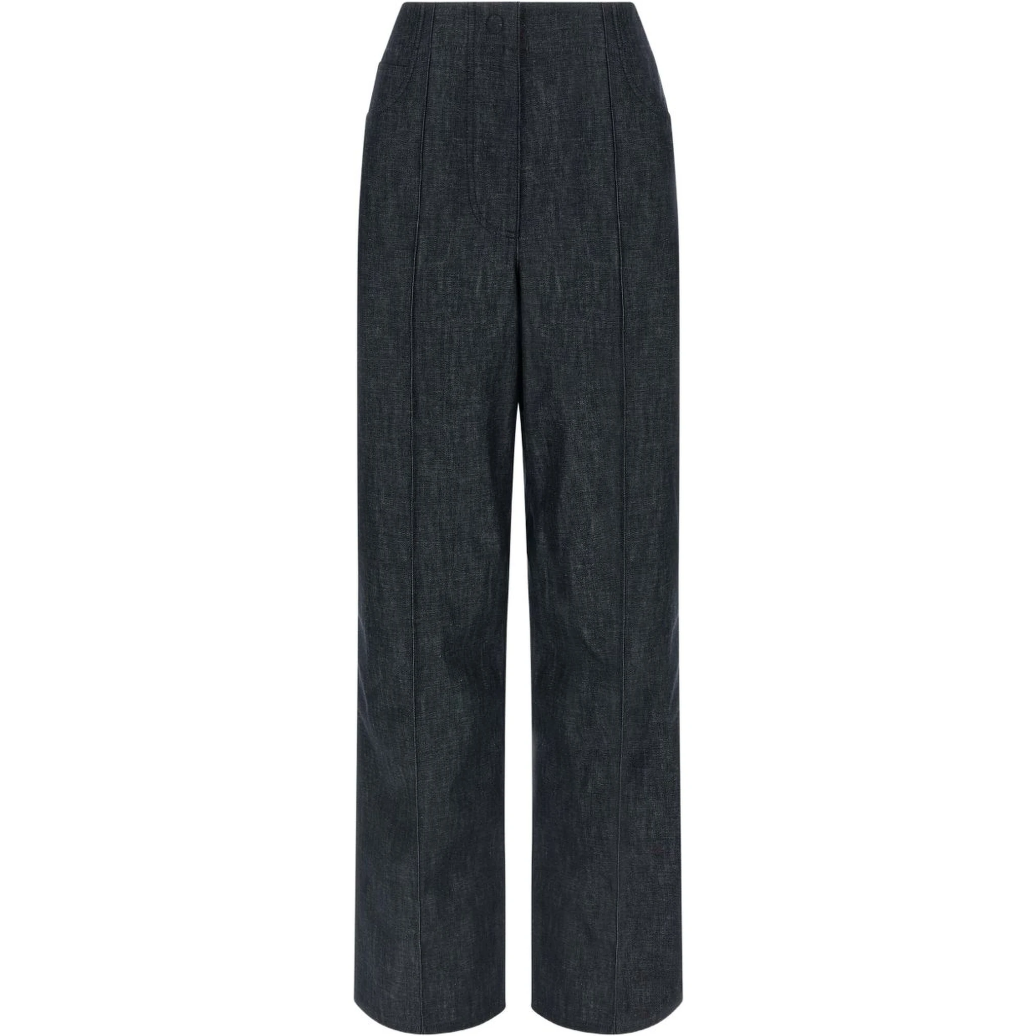 Fendi Women Cotton Wide-leg Trousers In Multi