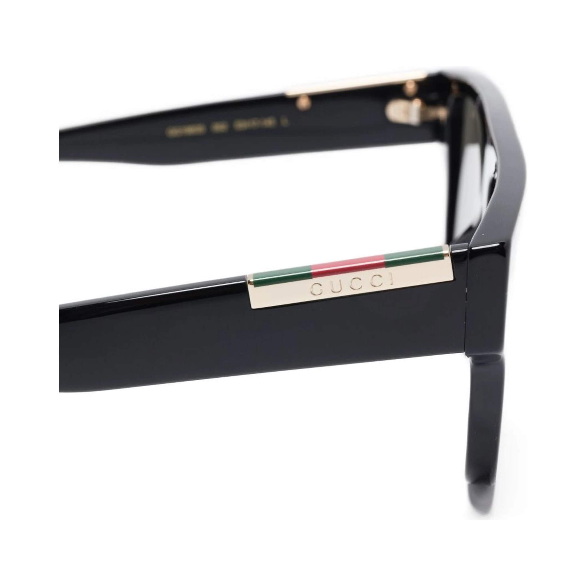 Acetate Frame Dark Lens Rectangular Sunglasses In Black