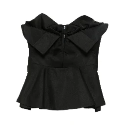 bow-detailed peplum top