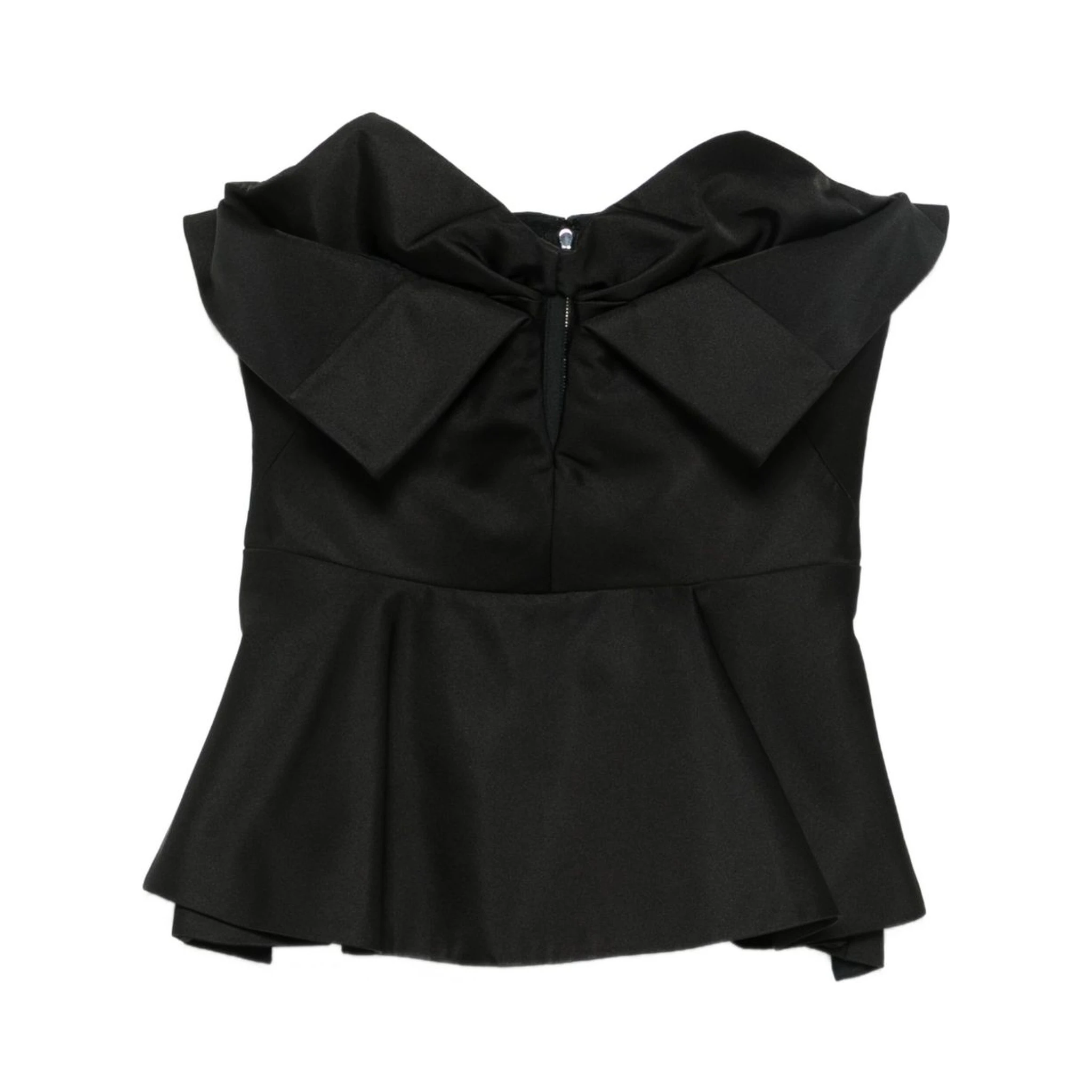 bow-detailed peplum top
