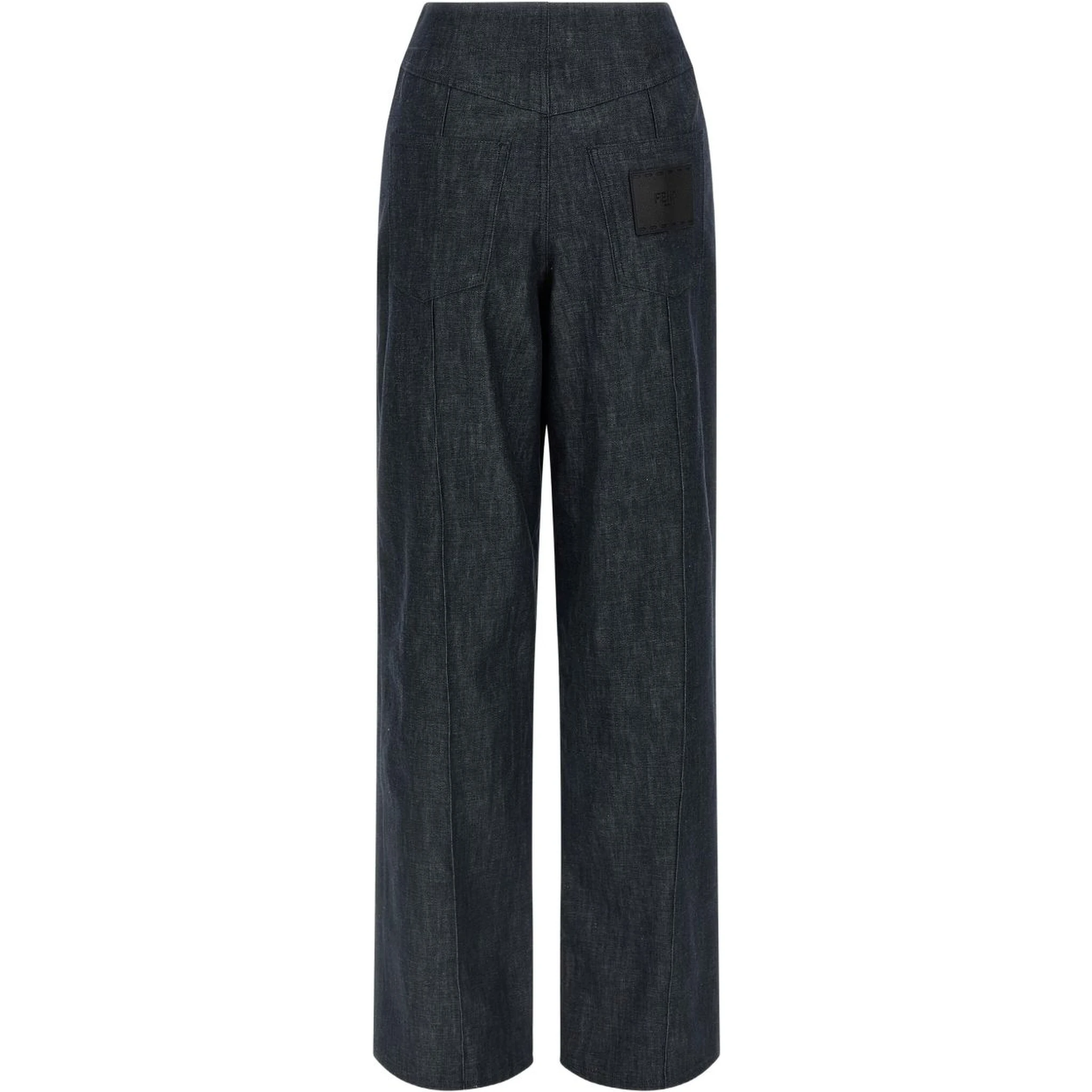 Fendi Women Cotton Wide-leg Trousers In Multi