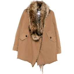 Bazar De Luxe Short Parka Coat In Neutral