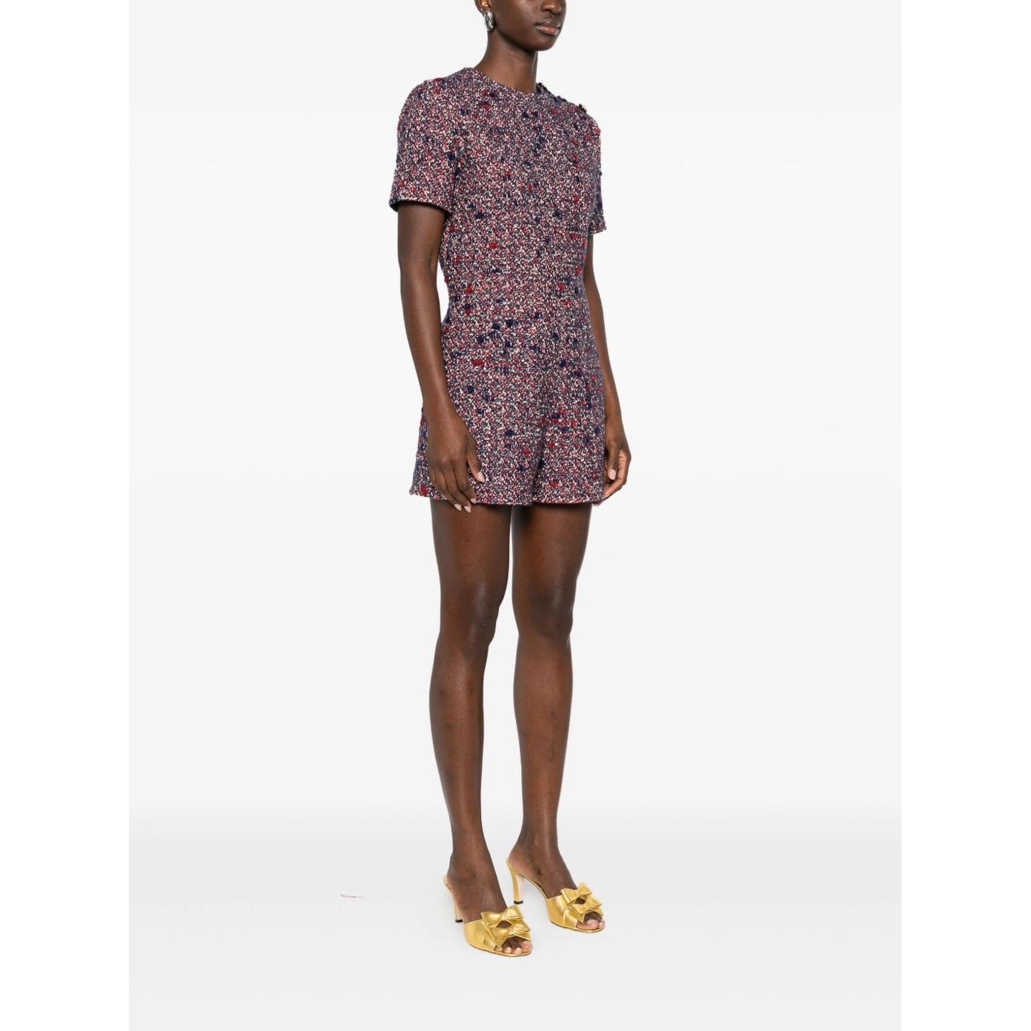 Gucci buttoned short-sleeve playsuit