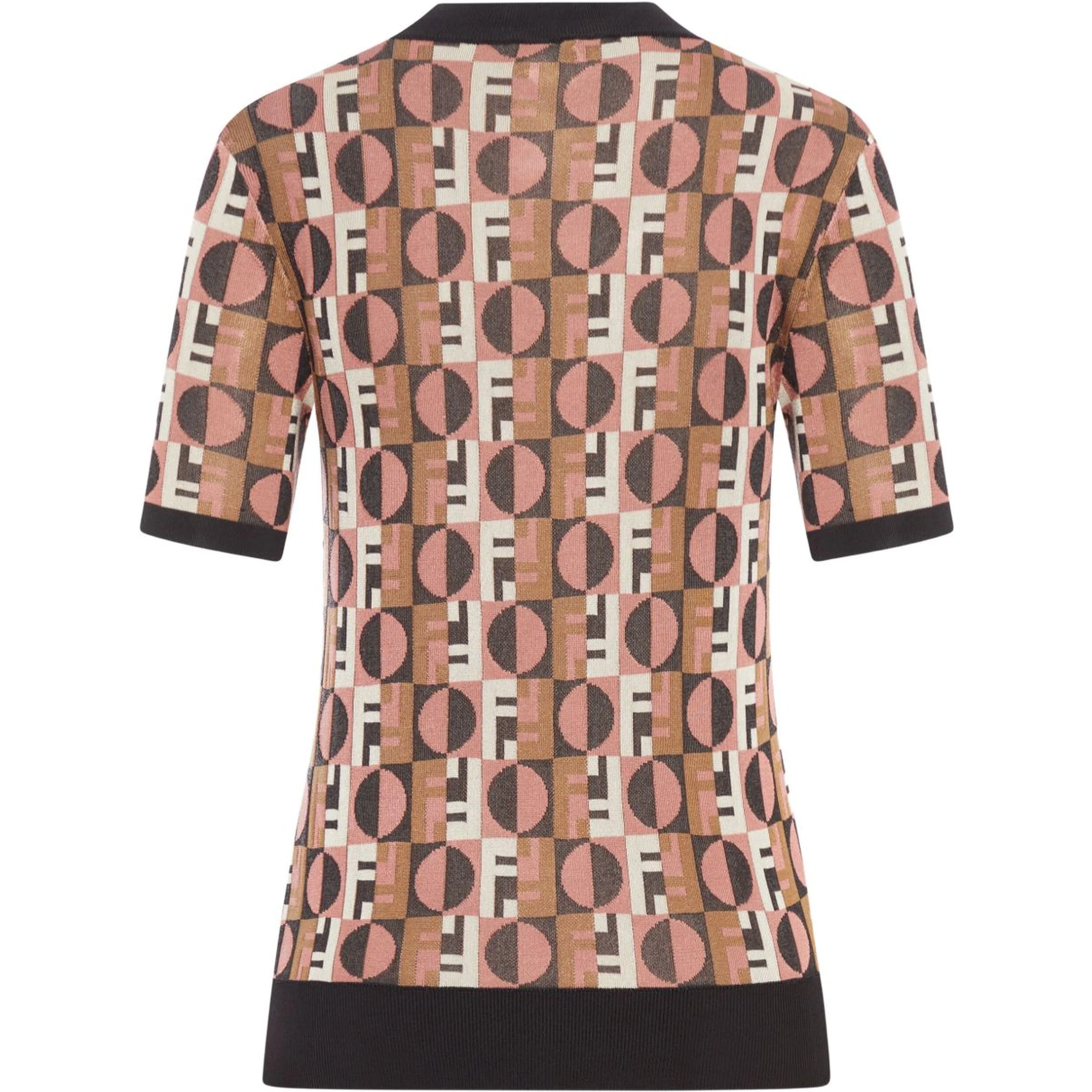 Pink Viscose Jacquard Jumper Women In Multi