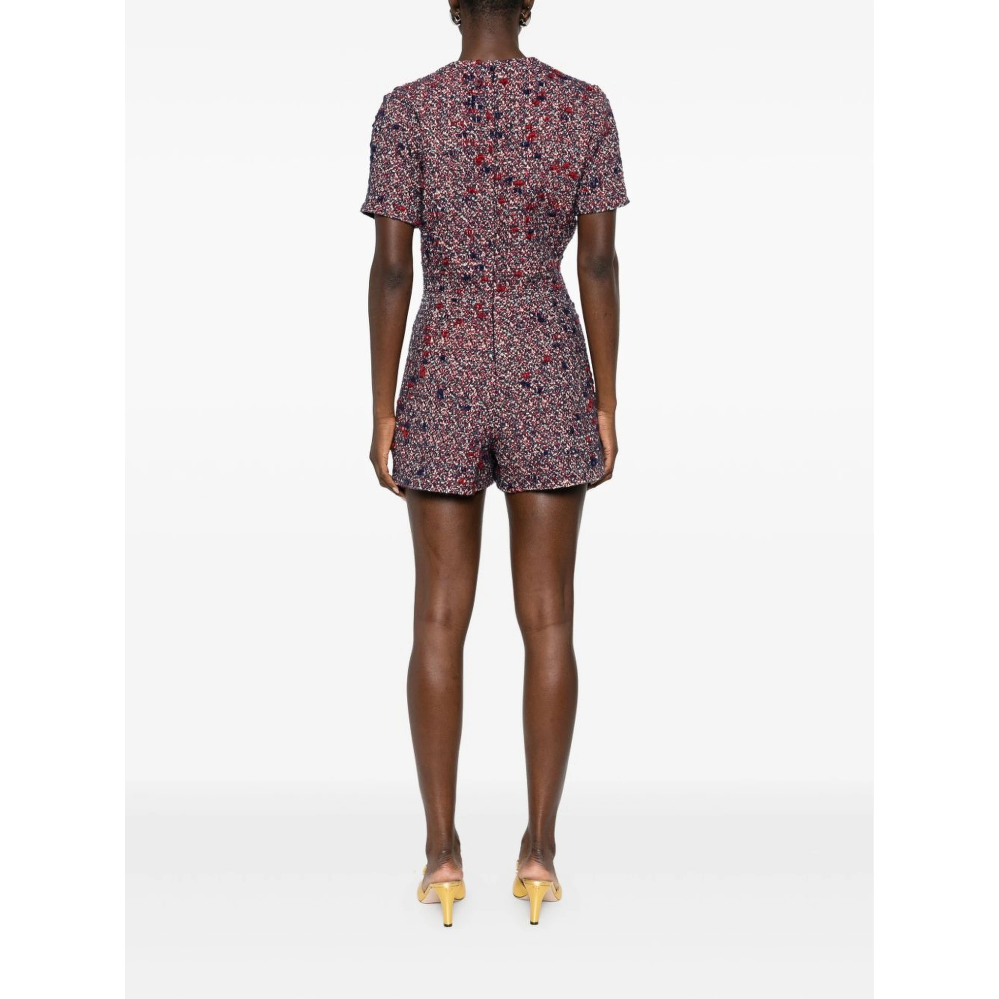 Gucci buttoned short-sleeve playsuit
