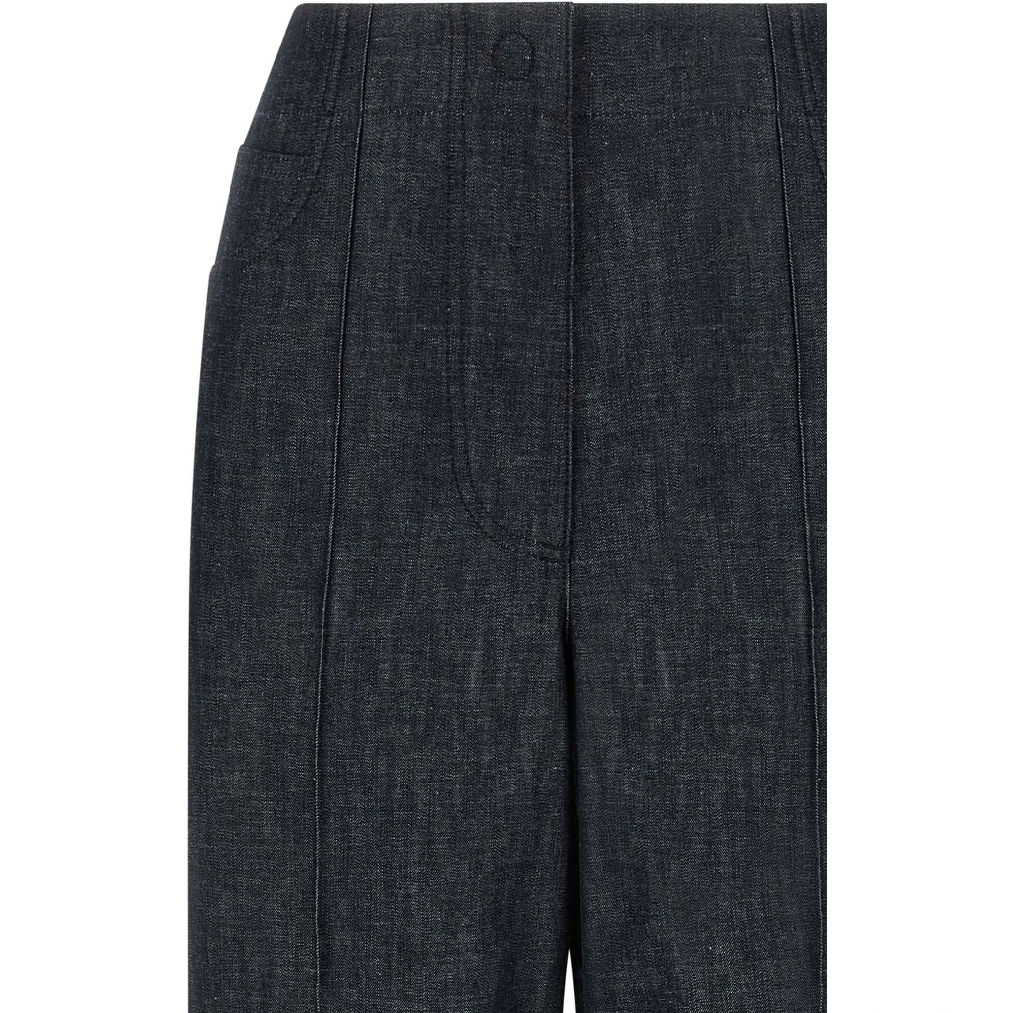 Fendi Women Cotton Wide-leg Trousers In Multi