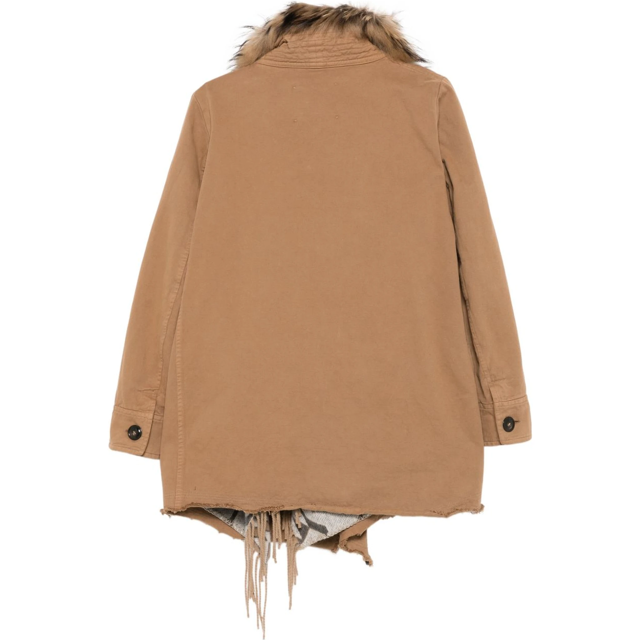 Bazar De Luxe Short Parka Coat In Neutral