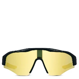Sunnies With Curved Temples And Lenses In Yellow