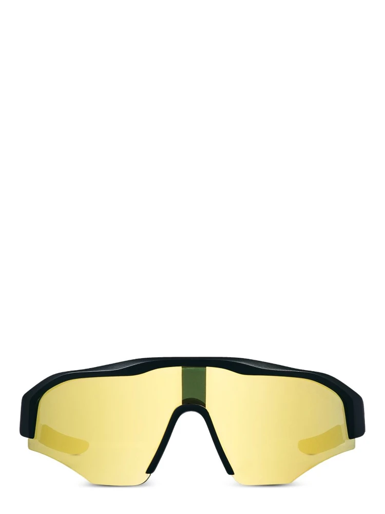 Sunnies With Curved Temples And Lenses In Yellow